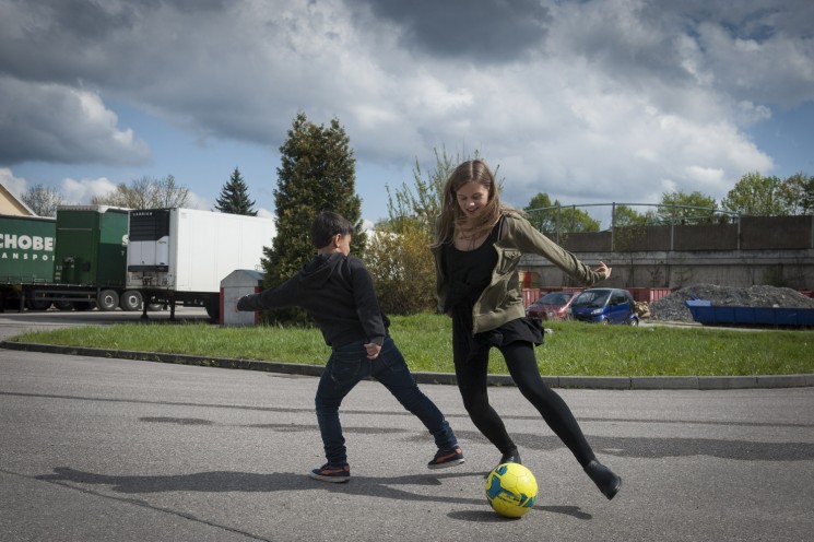 Fußballspielen