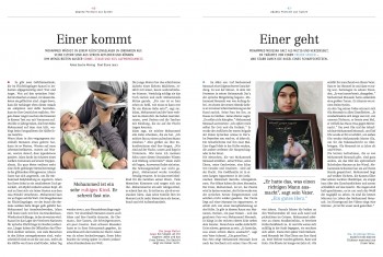Einer kommt. Einer geht.