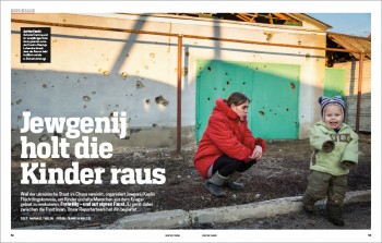 Jewgenij holt die Kinder raus