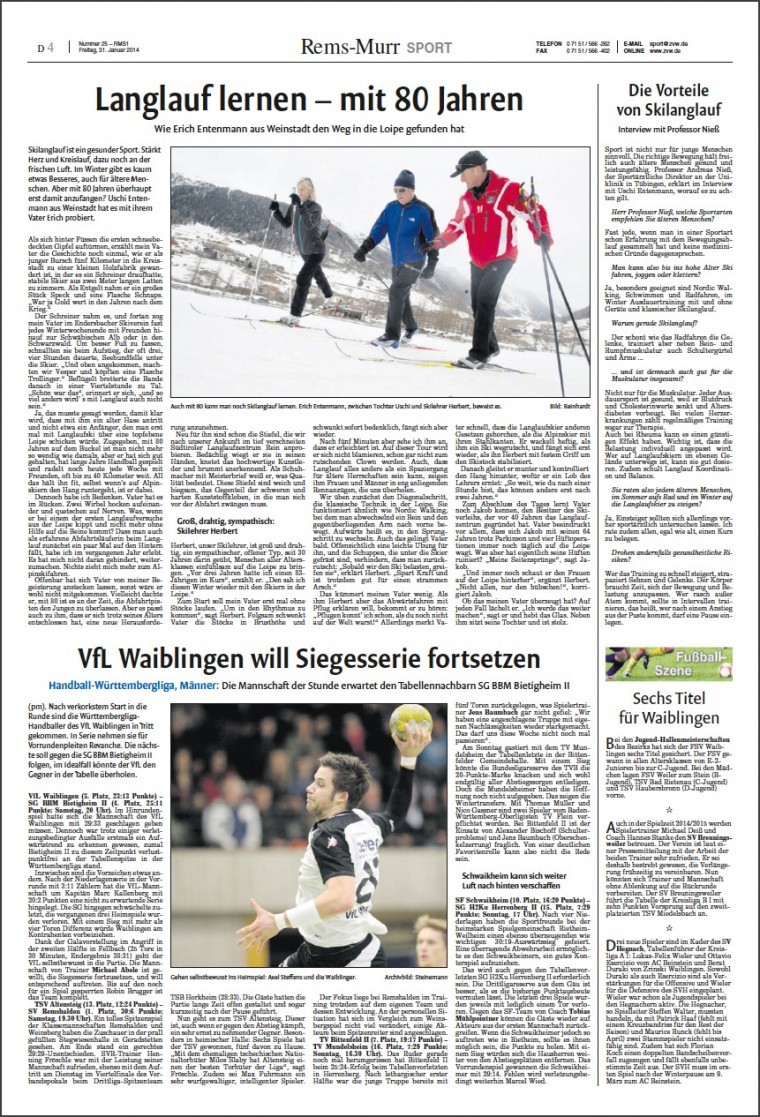 Langlauf lernen – mit 80 Jahren