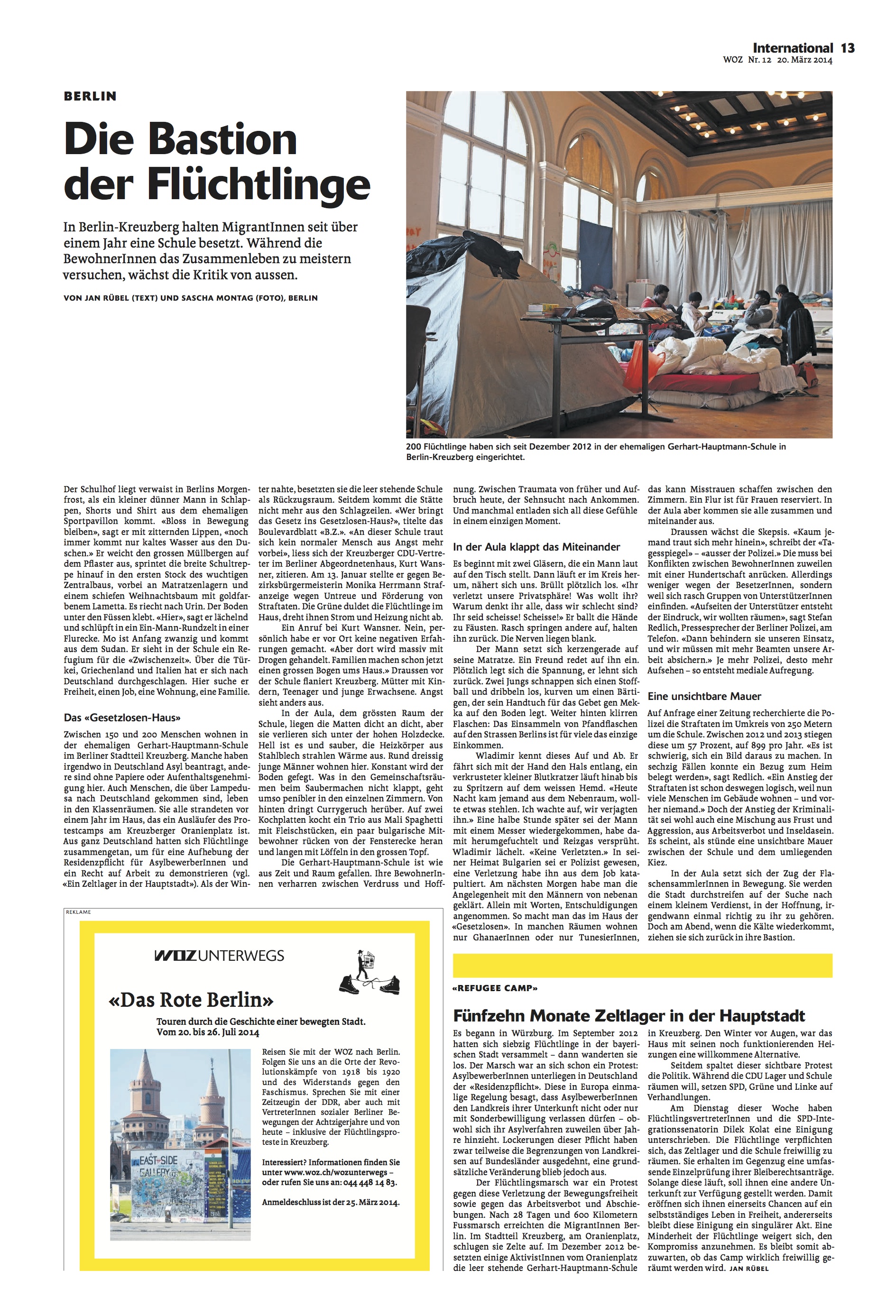 Die Bastion der Flüchtlinge