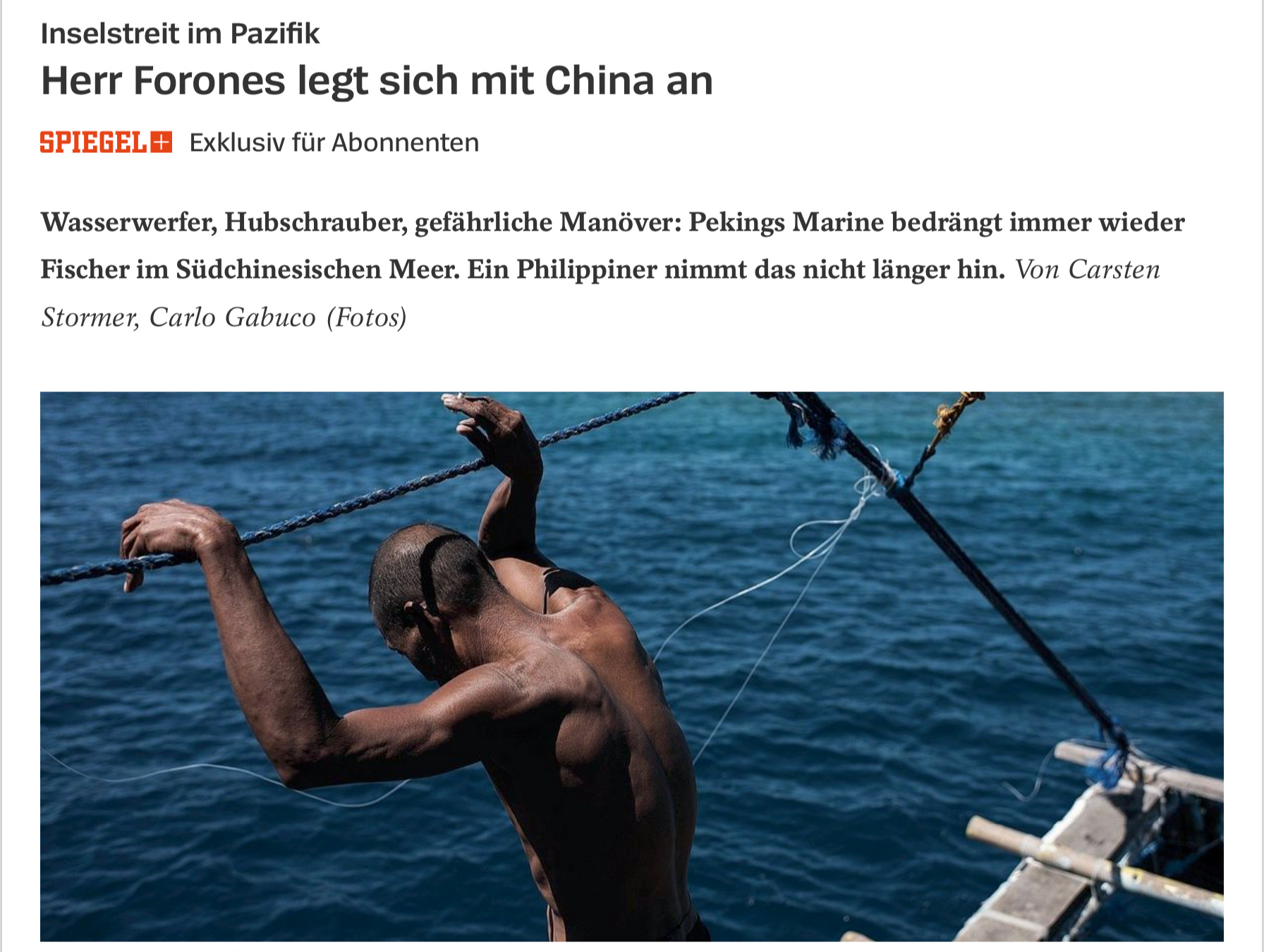 Herr Forones gegen China