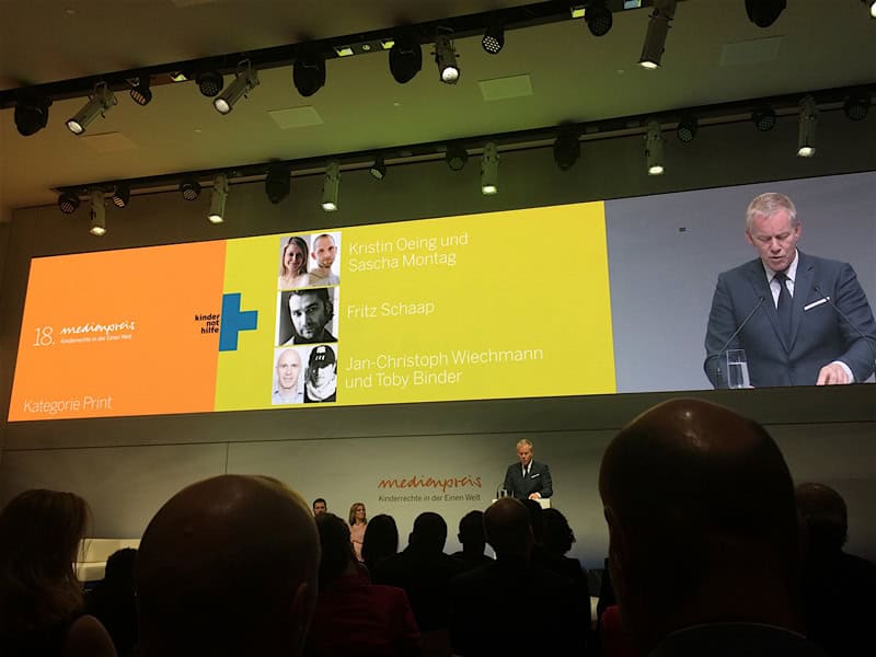 Fritz Schaap erhält Kindernothilfepreis