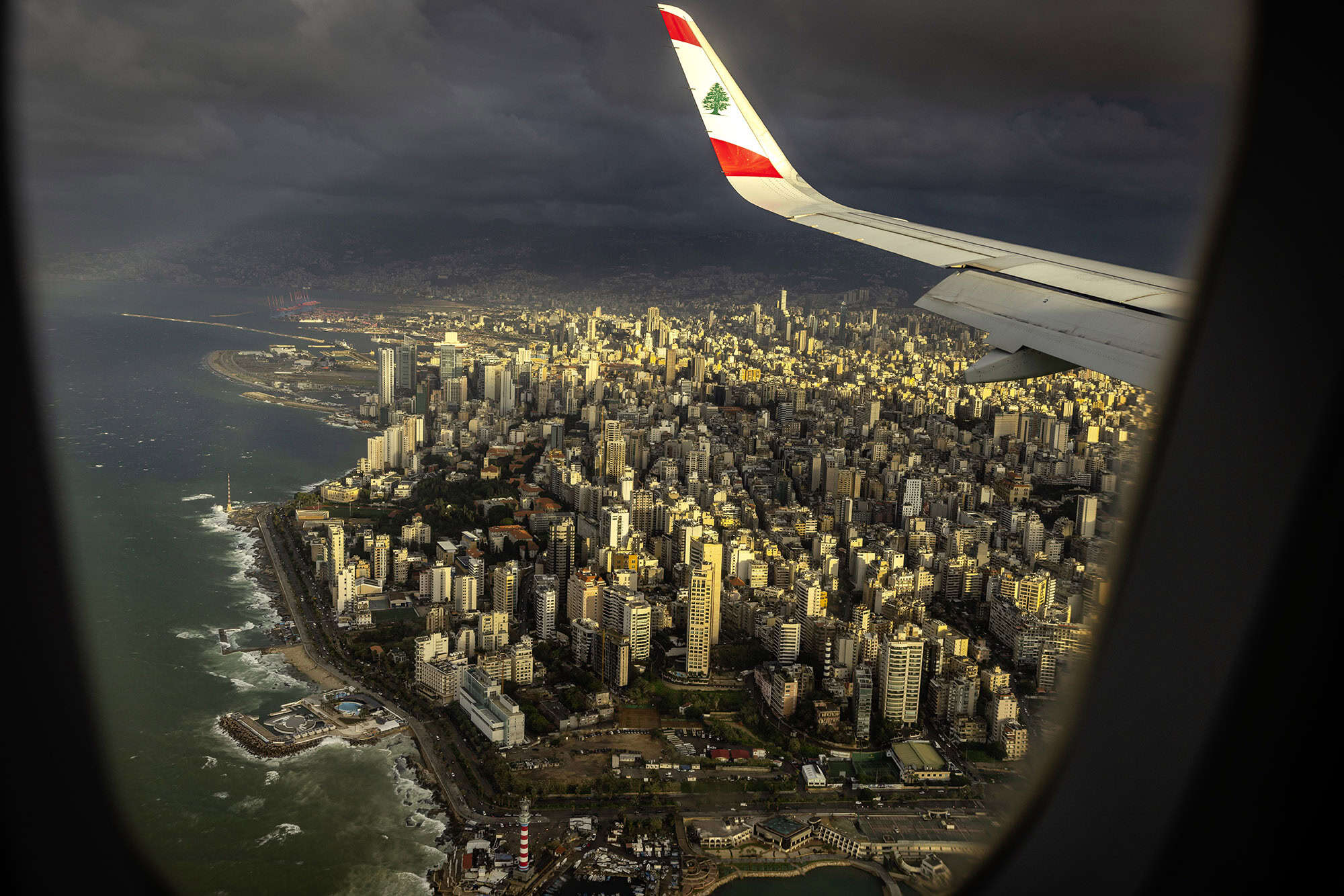 Foto aus dem Flugzeug über New York