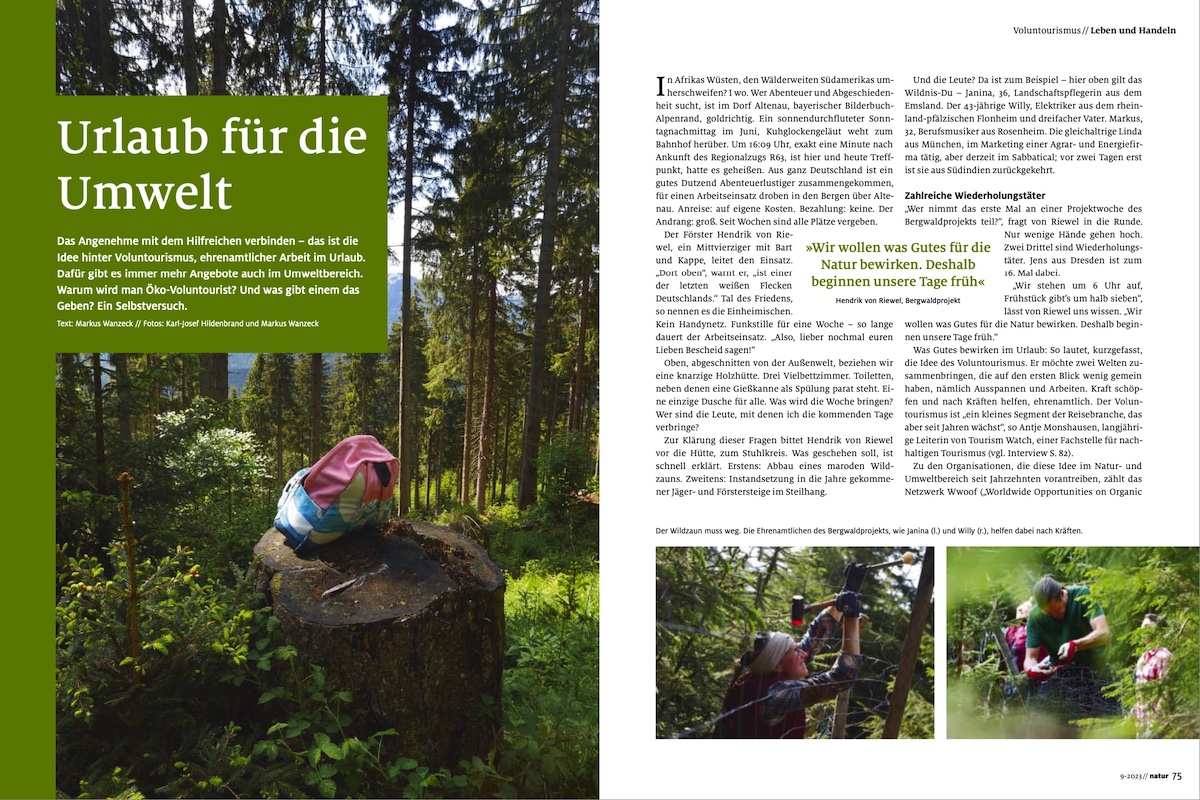 Urlaub für die Umwelt