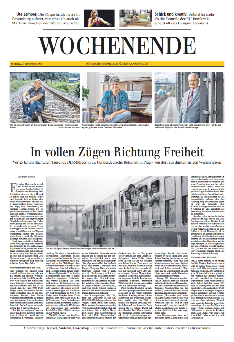 In vollen Zügen in die Freiheit