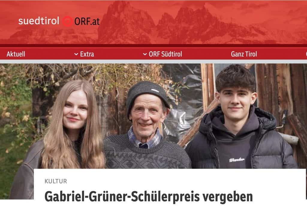 ORF berichtet über Gabriel-Grüner-Schülerpreis